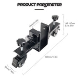 Adjustable Door Installation Roller Tool with 360° Swivel Brake Casters, U-Shaped Clamp for Heavy Wooden Door Lifting, Moving and Positioning During Indoor Setup (2PCS)