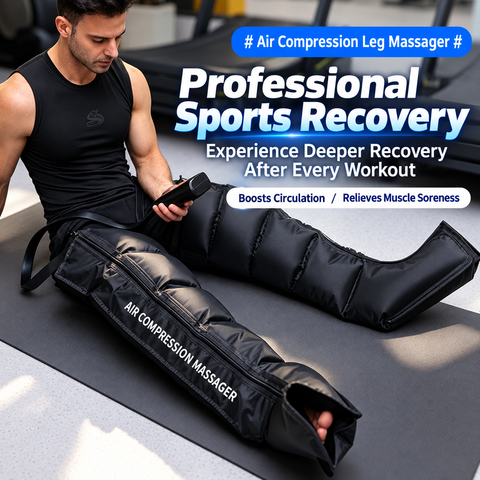 Air Compression Leg Massager Boots for Post-Workout Recovery and Daily Leg Relaxation, Full-Wrap Design with Breathable Fabric and Easy-Grip Zipper, Ideal for Gym and Home Use (Single) In Australia - Darrahopens