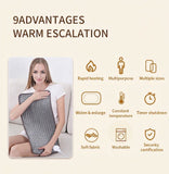 Multifunctional Electric Heating Pad with Adjustable Temperature Control, Soft Flannel Fabric for Shoulder, Neck, Back, and Leg Relief, Ideal for Home and Office Use (L) In Australia - Darrahopens