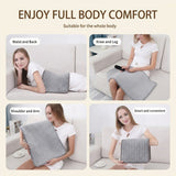 Multifunctional Electric Heating Pad with Adjustable Temperature Control, Soft Flannel Fabric for Shoulder, Neck, Back, and Leg Relief, Ideal for Home and Office Use (L)
