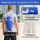 Whale-Shaped Beach Wind Shelter – Ultra-Light 1 kg Portable Sun Shade Tent, Spacious for 2-3 People, Quick Setup Open Design for Seaside Relaxation and Family Outings (Pink) In Australia - Darrahopens