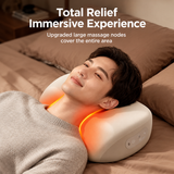 Multifunctional Neck Shoulder Massage Pillow with Heat Support for Home Relaxation, Ideal for Bed Sofa Lounging and Full Body Comfort (Beige) In Australia - Darrahopens