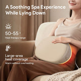 Multifunctional Neck Shoulder Massage Pillow with Heat Support for Home Relaxation, Ideal for Bed Sofa Lounging and Full Body Comfort (Beige)