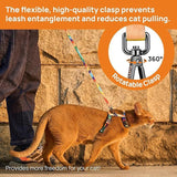 Adjustable Anti-Escape Cat Harness and Leash Set – Soft, Breathable, and Lightweight for Safe Outdoor Adventures with Your Feline Friend (Blue)