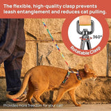 Adjustable Anti-Escape Cat Harness and Leash Set – Soft, Breathable, and Lightweight for Safe Outdoor Adventures with Your Feline Friend (Blue)