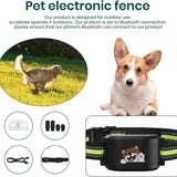 GPS Smart Pet Fence Training Collar with Wireless Boundary Control, Bluetooth App Customization, and Rechargeable Battery for Outdoor Dog Training and Safety (Black)