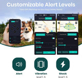 GPS Smart Pet Fence Training Collar with Wireless Boundary Control, Bluetooth App Customization, and Rechargeable Battery for Outdoor Dog Training and Safety (Black)