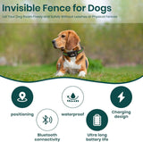GPS Smart Pet Fence Training Collar with Wireless Boundary Control, Bluetooth App Customization, and Rechargeable Battery for Outdoor Dog Training and Safety (Black)