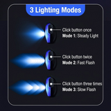 Rechargeable LED Dog Collar Light – IPX4 Waterproof Night Safety Beacon for Walks, Hiking & Camping, 3 Flashing Modes, USB-Powered, Keeps Your Pet Brightly Visible and Secure in Low Light (Blue) In Australia - Darrahopens