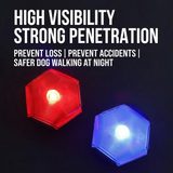 Rechargeable LED Dog Collar Light – IPX4 Waterproof Night Safety Beacon for Walks, Hiking & Camping, 3 Flashing Modes, USB-Powered, Keeps Your Pet Brightly Visible and Secure in Low Light (Red)