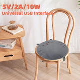New Winter USB Heated Seat Cushion, Round Cartoon Pad for Office and Outdoor Use, Constant Temperature, Cute Cat, Bear, Dinosaur or Owl Design, Powered by USB (Pink Cat)
