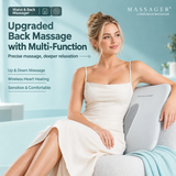 Wireless Multi-Zone Back and Lumbar Massager with Ergonomic Curved Design for Home Office Travel and Full-Body Muscle Relaxation (Cream White) In Australia - Darrahopens