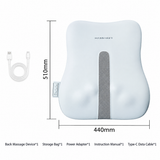 Wireless Multi-Zone Back and Lumbar Massager with Ergonomic Curved Design for Home Office Travel and Full-Body Muscle Relaxation (Cream White) In Australia - Darrahopens