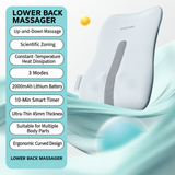 Wireless Multi-Zone Back and Lumbar Massager with Ergonomic Curved Design for Home Office Travel and Full-Body Muscle Relaxation (Cream White) In Australia - Darrahopens