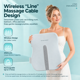 Wireless Multi-Zone Back and Lumbar Massager with Ergonomic Curved Design for Home Office Travel and Full-Body Muscle Relaxation (Cream White)