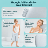 Wireless Multi-Zone Back and Lumbar Massager with Ergonomic Curved Design for Home Office Travel and Full-Body Muscle Relaxation (Cream White)