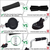Heavy-Duty Kayak Roof Load Assist with Suction Cup Mount, Adjustable Height Support for Kayaks, Surfboards, and Canoes, Universal Fit for Most Vehicles, Lightweight Aluminum Alloy Construction for Easy and Secure Car Top Loading (Black)