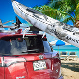 Heavy-Duty Kayak Roof Load Assist with Suction Cup Mount, Adjustable Height Support for Kayaks, Surfboards, and Canoes, Universal Fit for Most Vehicles, Lightweight Aluminum Alloy Construction for Easy and Secure Car Top Loading (Black)