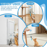 Interactive Electric Cat Teaser with Clip-On Spring Design – Auto Up-and-Down Motion, Replaceable Plush Mouse & Feather Wand Attachments, Perfect for Indoor Play, Exercise, and Mental Stimulation on Desks, Shelves, or Cat Trees. (Blue)