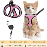 Escape-Proof Cat Harness and Leash Set with Reflective Soft Mesh Vest for Safe Outdoor Adventures with Your Feline Friend (M, Black)