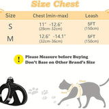 Escape-Proof Cat Harness and Leash Set with Reflective Soft Mesh Vest for Safe Outdoor Adventures with Your Feline Friend (S, Orange)