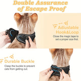 Escape-Proof Cat Harness and Leash Set with Reflective Soft Mesh Vest for Safe Outdoor Adventures with Your Feline Friend (S, Purple)