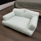 Cooling Pet Sofa Bed for Cats and Dogs, Breathable Ice Silk Bean Fabric with Supportive Edges, Removable Washable Cover, Non-Slip Bottom, Ideal for Summer Lounging in Living Rooms and Bedrooms (Light Green, 2XL) In Australia - Darrahopens