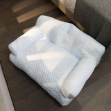 Darrahopens Pet Care > Dog Supplies > Dog Beds Cooling Pet Sofa Bed for Cats and Dogs, Breathable Ice Silk Bean Fabric with Supportive Edges, Removable Washable Cover, Non-Slip Bottom, Ideal for Summer Lounging in Living Rooms and Bedrooms (Light Green, XL) In Australia - Darrahopens