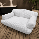 Darrahopens Pet Care > Dog Supplies > Dog Beds Cooling Pet Sofa Bed for Cats and Dogs, Breathable Ice Silk Bean Fabric with Supportive Edges, Removable Washable Cover, Non-Slip Bottom, Ideal for Summer Lounging in Living Rooms and Bedrooms (Light Grey, 2XL) In Australia - Darrahopens