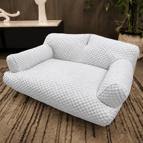 Darrahopens Pet Care > Dog Supplies > Dog Beds Cooling Pet Sofa Bed for Cats and Dogs, Breathable Ice Silk Bean Fabric with Supportive Edges, Removable Washable Cover, Non-Slip Bottom, Ideal for Summer Lounging in Living Rooms and Bedrooms (Light Grey, 2XL) In Australia - Darrahopens