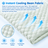 Darrahopens Pet Care > Dog Supplies > Dog Beds Cooling Pet Sofa Bed for Cats and Dogs, Breathable Ice Silk Bean Fabric with Supportive Edges, Removable Washable Cover, Non-Slip Bottom, Ideal for Summer Lounging in Living Rooms and Bedrooms (Light Grey, 2XL) In Australia - Darrahopens