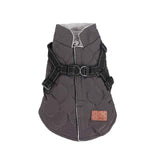 Premium Winter Dog Coat with Built-in Harness, Water-Resistant Puffer Vest for Small & Medium Breeds, Reflective Safety Straps, and Fleece Lining for Warmth and Outdoor Adventures (M, Brown) In Australia - Darrahopens