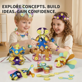 Kids 3D Soft Magnetic Building Tiles Toy Set, Creative DIY Puzzle Blocks for Ages 3+ - Develops Fine Motor Skills & Imagination, Ideal Birthday Gift for Girls, Home Play STEM Learning Kit (66PCS)