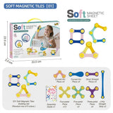 Kids 3D Soft Magnetic Building Tiles Toy Set, Creative DIY Puzzle Blocks for Ages 3+ - Develops Fine Motor Skills & Imagination, Ideal Birthday Gift for Girls, Home Play STEM Learning Kit (66PCS)