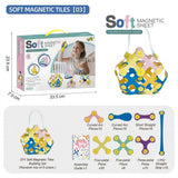 Kids 3D Soft Magnetic Building Tiles Toy Set, Creative DIY Puzzle Blocks for Ages 3+ - Develops Fine Motor Skills & Imagination, Ideal Birthday Gift for Girls, Home Play STEM Learning Kit (66PCS)