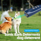 Handheld Ultrasonic Anti-Barking Training Device for Dogs, Safe and Humane Deterrent with LED Light, Indoor and Outdoor Use (Black) In Australia - Darrahopens