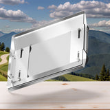 Starlink Mini Magnetic Car Mount With Protective Cover, Glossy Metal Square Frame Bracket for Vehicle Roof and Outdoor Travel, Secure Magnetic Installation Kit for Mini Starlink Terminal (White)