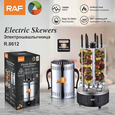 Darrahopens Home & Garden > BBQ > BBQs & Accessories Versatile Vertical Rotating Electric Grill Skewer Machine for Even Cooking and Delicious Homemade Kebabs, Perfect for Family Dinners and Small Gatherings with Friends (Silver) In Australia - Darrahopens