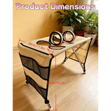 Foldable Pet Grooming Table for Cats and Small Dogs, Multi-functional Care Station with Mesh Bed, Storage Pockets, and Adjustable Restraint Straps for Nail Trimming, Hair Brushing, Bathing, and Ear Cleaning (Black)