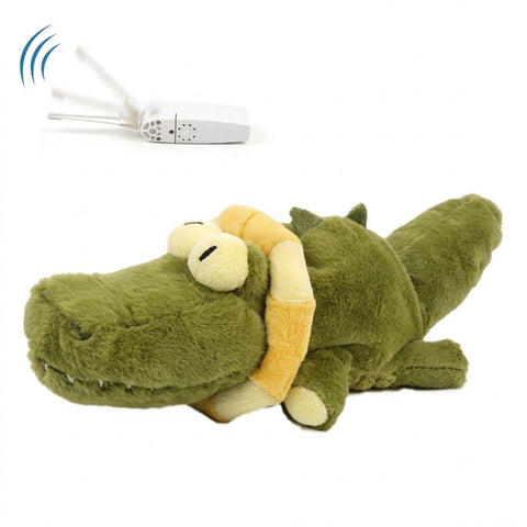 Interactive Rechargeable Electric Plush Dog Toys with Vibration and Sound – Self-Playing Wiggling Puppy Companion for Solo Entertainment and Interactive Play (Crocodile)