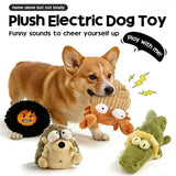 Interactive Rechargeable Electric Plush Dog Toys with Vibration and Sound – Self-Playing Wiggling Puppy Companion for Solo Entertainment and Interactive Play (Spider)