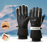 Winter Full-Finger Touchscreen Thermal Gloves for Skiing, Hiking, Cycling, and Outdoor Activities – Unisex Waterproof, Windproof, and Warm Design with Anti-Slip Grip and Adjustable Wrist Strap (Black) In Australia - Darrahopens