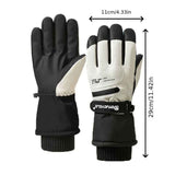 Winter Full-Finger Touchscreen Thermal Gloves for Skiing, Hiking, Cycling, and Outdoor Activities – Unisex Waterproof, Windproof, and Warm Design with Anti-Slip Grip and Adjustable Wrist Strap (Black) In Australia - Darrahopens
