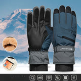 Winter Full-Finger Touchscreen Thermal Gloves for Skiing, Hiking, Cycling, and Outdoor Activities – Unisex Waterproof, Windproof, and Warm Design with Anti-Slip Grip and Adjustable Wrist Strap (Pink)