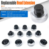 Manual Copper Tube Expander with Lever Design for Refrigeration Pipe Flaring and Connection, Multi-Size Expander Heads for HVAC Installation and Repair Work (Silver)