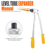 Manual Copper Tube Expander with Lever Design for Refrigeration Pipe Flaring and Connection, Multi-Size Expander Heads for HVAC Installation and Repair Work (Silver)