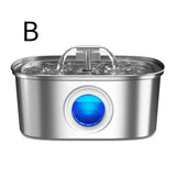 304 Stainless Steel Pet Water Fountain, 3.2L Oval Design with Dual Water Flow, Ultra-Quiet Automatic Circulating Filtered Drinking Station for Cats and Dogs, USB Powered (Adapter Not Included), Dishwasher Safe (A)