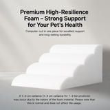 Orthopedic Foam Pet Stairs with Washable Cover – Safe 2, 3, & 4 Tier Dog Ramp for Bed & Couch Access, Gentle Slope for Puppies, Small Breeds, and Senior Pets Needing Joint Relief (Beige, 3Tier)