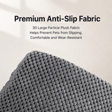 Orthopedic Foam Pet Stairs with Washable Cover – Safe 2, 3, & 4 Tier Dog Ramp for Bed & Couch Access, Gentle Slope for Puppies, Small Breeds, and Senior Pets Needing Joint Relief (Grey, 2Tier)
