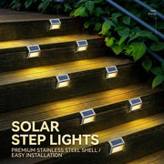 Darrahopens Home & Garden > Lighting > Outdoor Lights Solar Powered Step Lights for Outdoor Stairs, Stainless Steel & ABS Waterproof LED Step Light with Auto On/Off, Warm White or Cool White Options for Garden, Patio, Walkway, and Fence Night Illumination (12PCS, 3000K Warm White) In Australia - Darrahopens